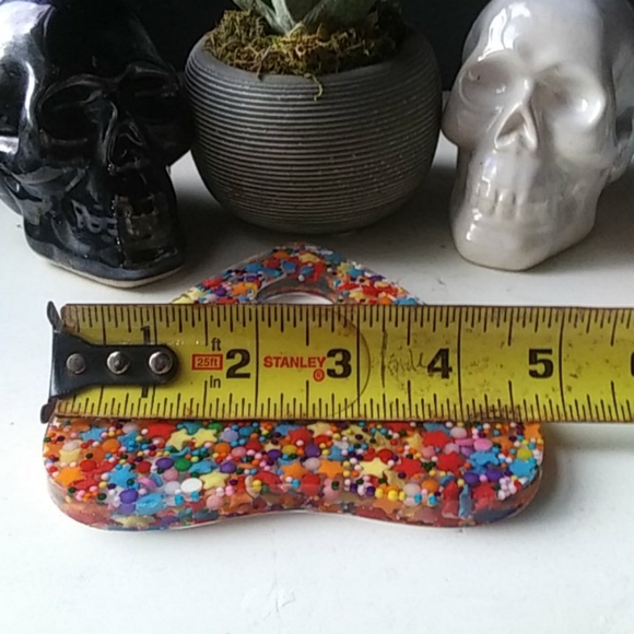 Handmade Rainbow Sprinkles Resin Ouija Planchette - Picture 9 of 11